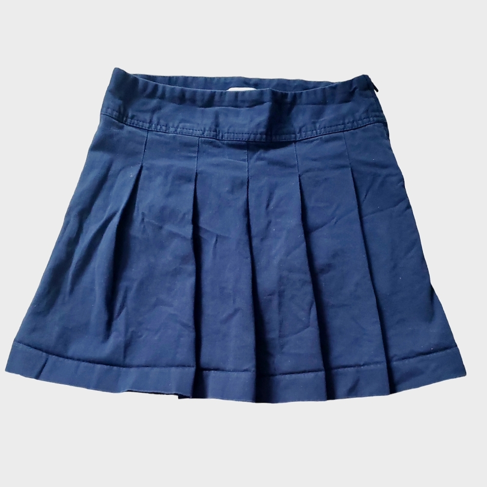Childrens Place Girls Size 10 Dark Blue Pleated Skort, uniform